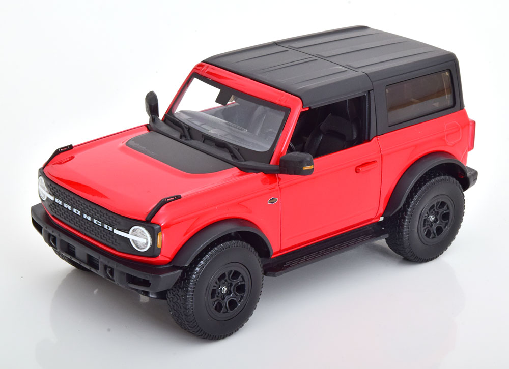Ford Bronco Wildtrack 2021 Rood / Zwart 1:18 Maisto