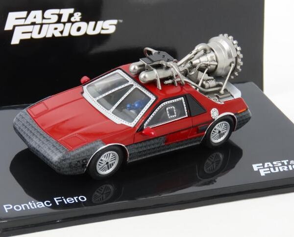 Pontiac Fiero 1984 "Fast & Furious" Bordeaux Rood 1-43 Altaya Fast & Furious Collection