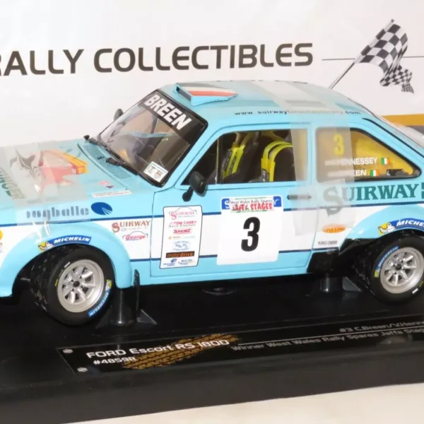 Ford Escort RS1800 #3 Winner West Wales Rally Spares Jaffa Stages 2015 C.Breen / V.Hennessey 1/18 Sun Star Limited 1999 Pieces
