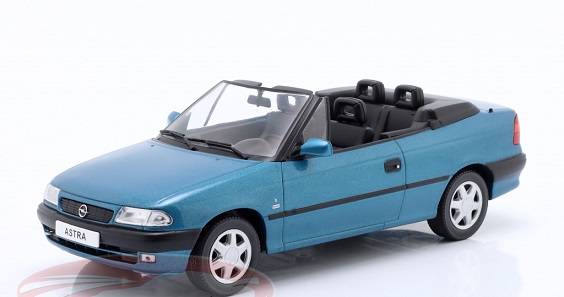 Opel Astra F Cabriolet 1994 Turquoise Metallic 1:24 Whitebox