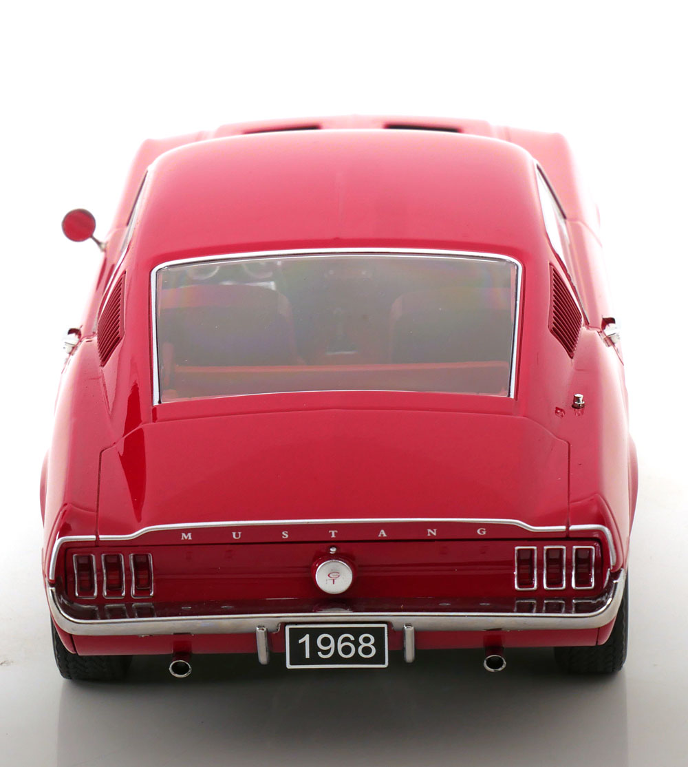Ford Mustang GT Fastback 1968 Rood 1-18 KK-Scale