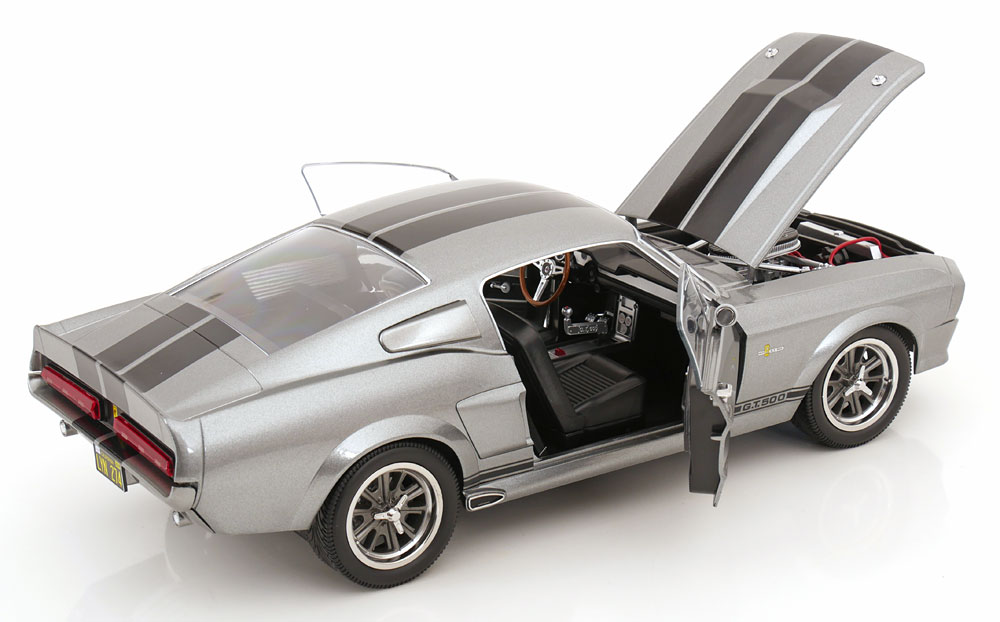 Ford Mustang Shelby GT500 1967 "Eleanor Gone in 60 Seconds" Grijs Metallic / Zwart 1-12 KK-Scale
