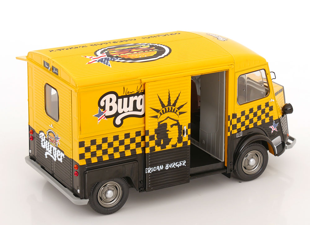 Citroën Type HY Bus 1969 New York Burger Geel / Zwart 1-18 Solido - Schuiten Autominiaturen