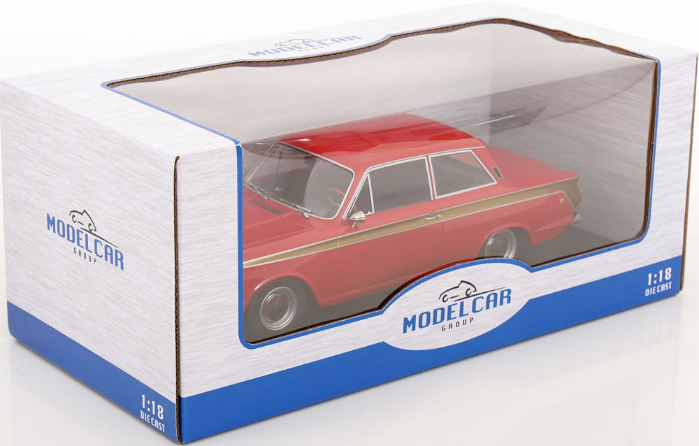 Ford Lotus Cortina MK I 1966 Rouge Miniature MCG 1/18 Model Car Group - Neuve