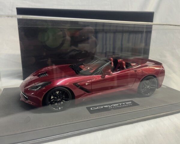 Chevrolet Corvette C7 Convertible 2014 Cristal Red ( Inkl.Vitrine ) 1-18 BBR-Models Limited 84 Pieces