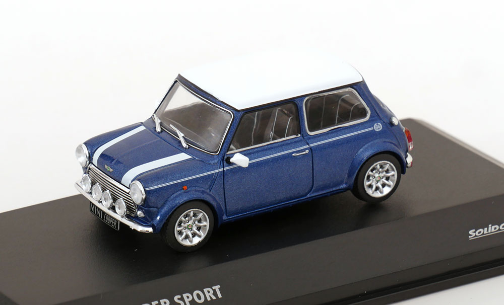 Mini Cooper S Sport 1994 Blauw Metallic / Wit 1-43 Solido