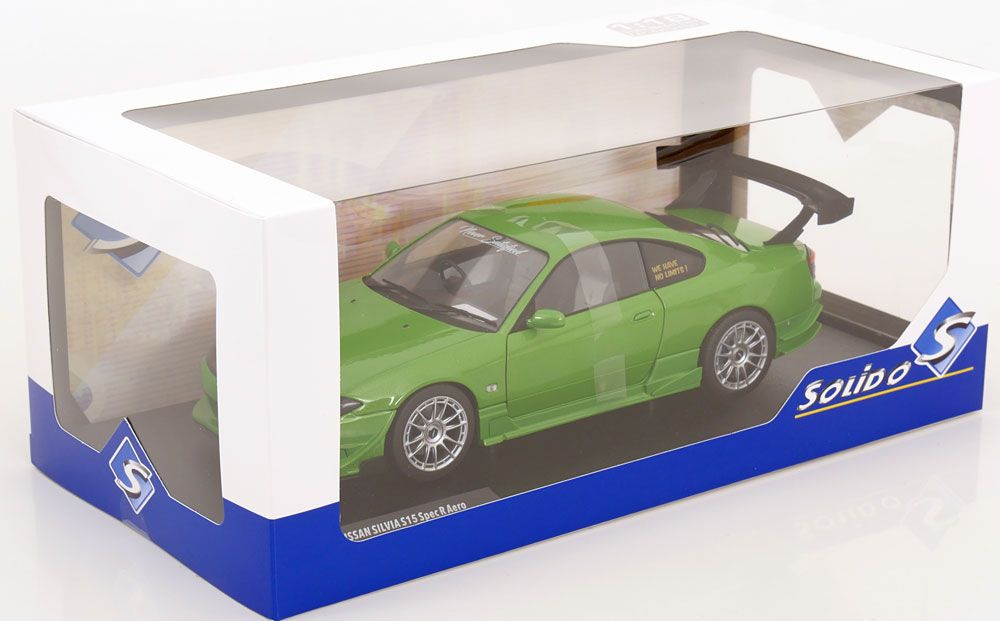 Nissan Silvia S15 Spec-R Aero 1999 Groen Metallic 1-18 Solido