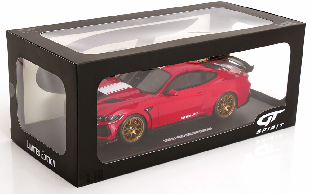 Shelby Mustang Supersnake 2025 Rood / Wit 1-18 GT Spirit (Resin) Limited 1200 Pieces