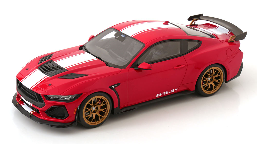 Shelby Mustang Supersnake 2025 Rood / Wit 1-18 GT Spirit (Resin) Limited 1200 Pieces