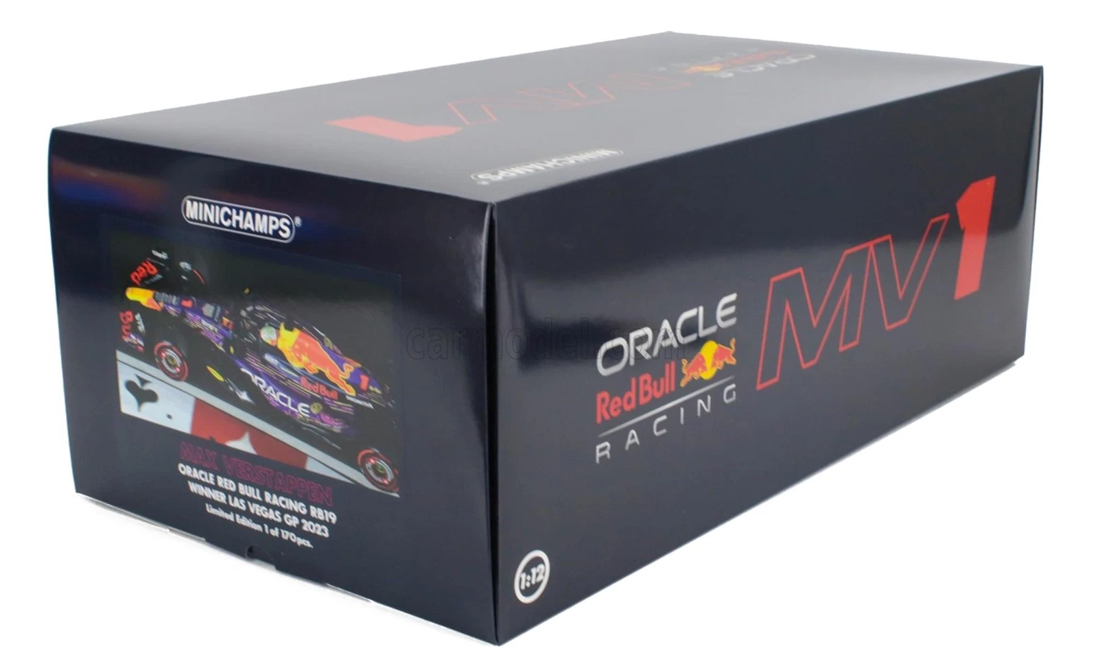 Oracle Red Bull Racing RB19 #1 F1 Winner Las Vegas GP 2023 World Champion Max Verstappen (Inkl.Vitrine) 1-12 Minichamps Limited 170 Pieces