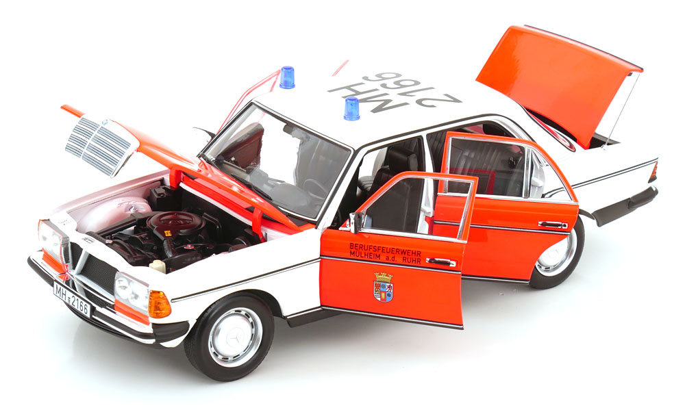 Mercedes-Benz 200 1984 "Emergency Ambulance Mülheim an der Ruhr" 1-18 Norev