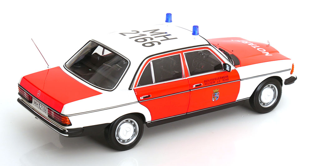 Mercedes-Benz 200 1984 "Emergency Ambulance Mülheim an der Ruhr" 1-18 Norev