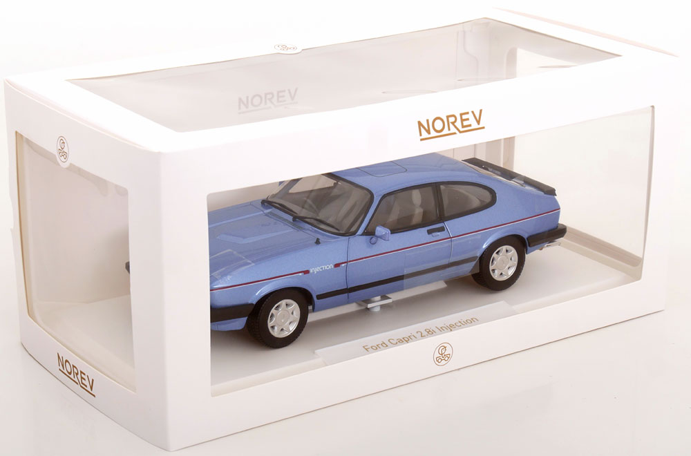Ford Capri MK III 2.8 Injektion (RHD) 1984 Paris Blue Metallic 1-18 Norev