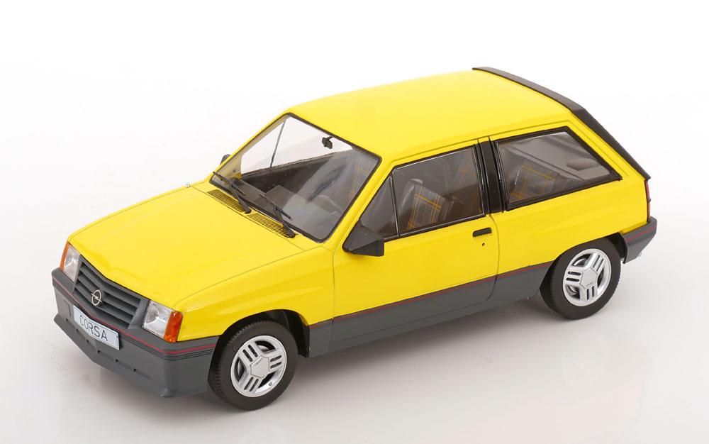Opel Corsa A SR Geel 1-18 MCG Models