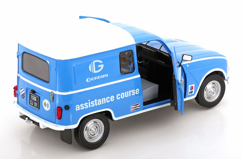 Renault 4LF4 Gordini 1976 "Assistamce Course" Blauw / Wit 1-18 Solido