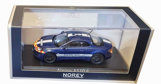Renault Alpine A110 2023 "Gendarmerie" Blauw 1-43 Norev