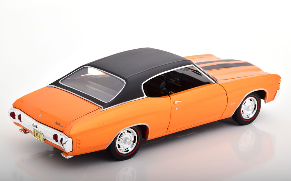 Chevrolet Chevelle SS 454 Sport 1971 Oranje Metallic / Zwart 1-18 Maisto
