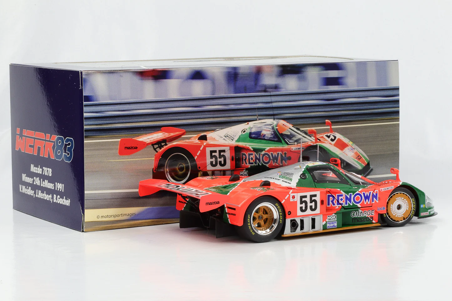 Mazda 787 B #55 Winner 24Hrs Le Mans 1991 Weidler/Herbert/Gachot 1-18 Werk83
