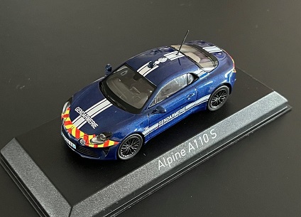 Renault Alpine A110 2023 "Gendarmerie" Blauw 1-43 Norev