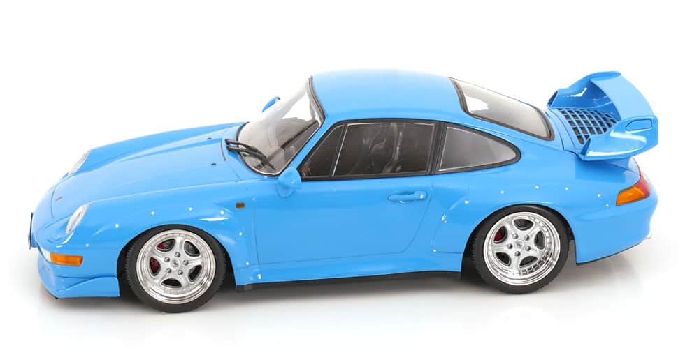 Porsche 911 (993) GT2 1996 (Speedline Velgen) Blauw 1-18 KK-Scale